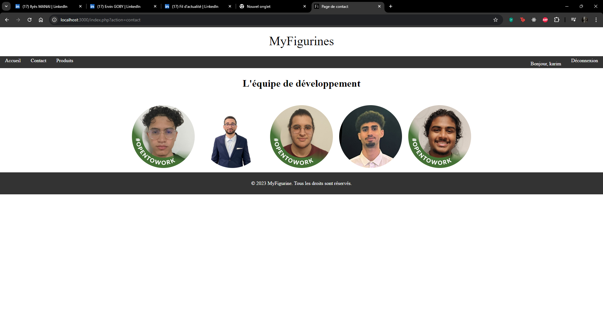Screenshot Projet 2