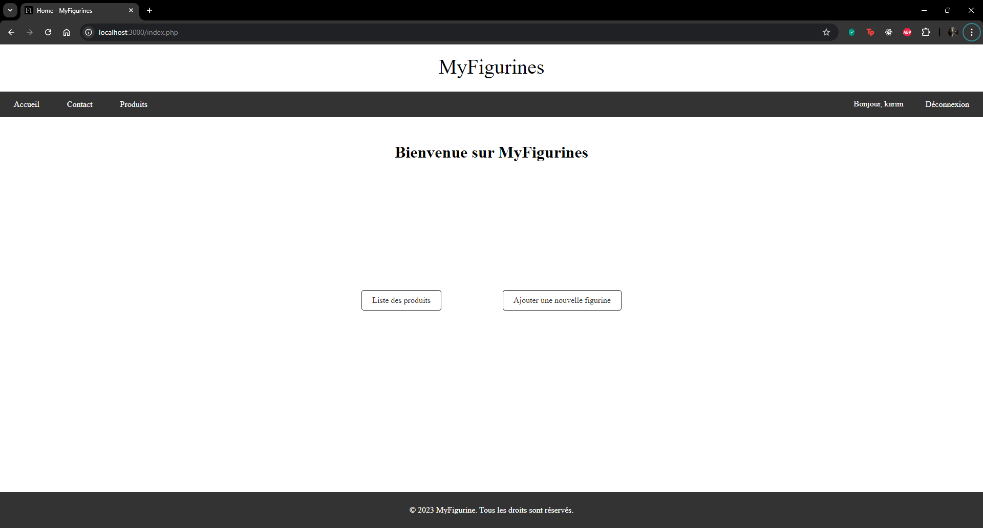 Screenshot Projet 2